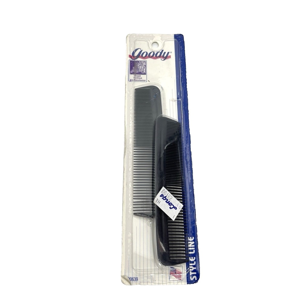 Vintage 1996 Goody Unbreakable Hair Combs 2 Pack #00639 USA‎ Made 5" Sealed NOS